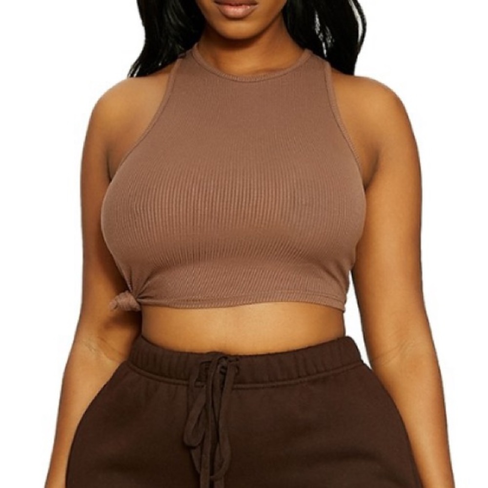 Knotty & Ribbed Crop Top View 2